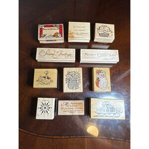 11Stampin Up Rubber Stamps Inkadinkado/ Delafield Christmas/easter/kitchen 59-22